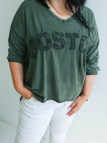 BOSTON Plus Size Longsleeve - verschiedene Farben