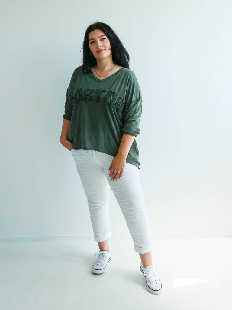 BOSTON Plus Size Longsleeve - verschiedene Farben