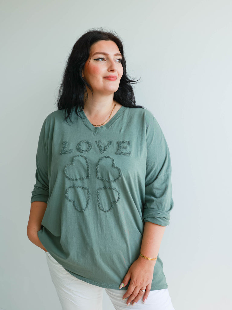 TERESA Plus Size Longsleeve - verschiedene Farben