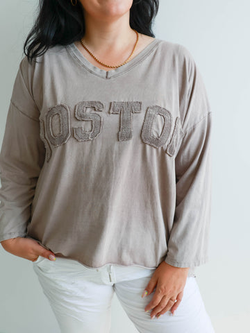 BOSTON Plus Size Longsleeve - verschiedene Farben