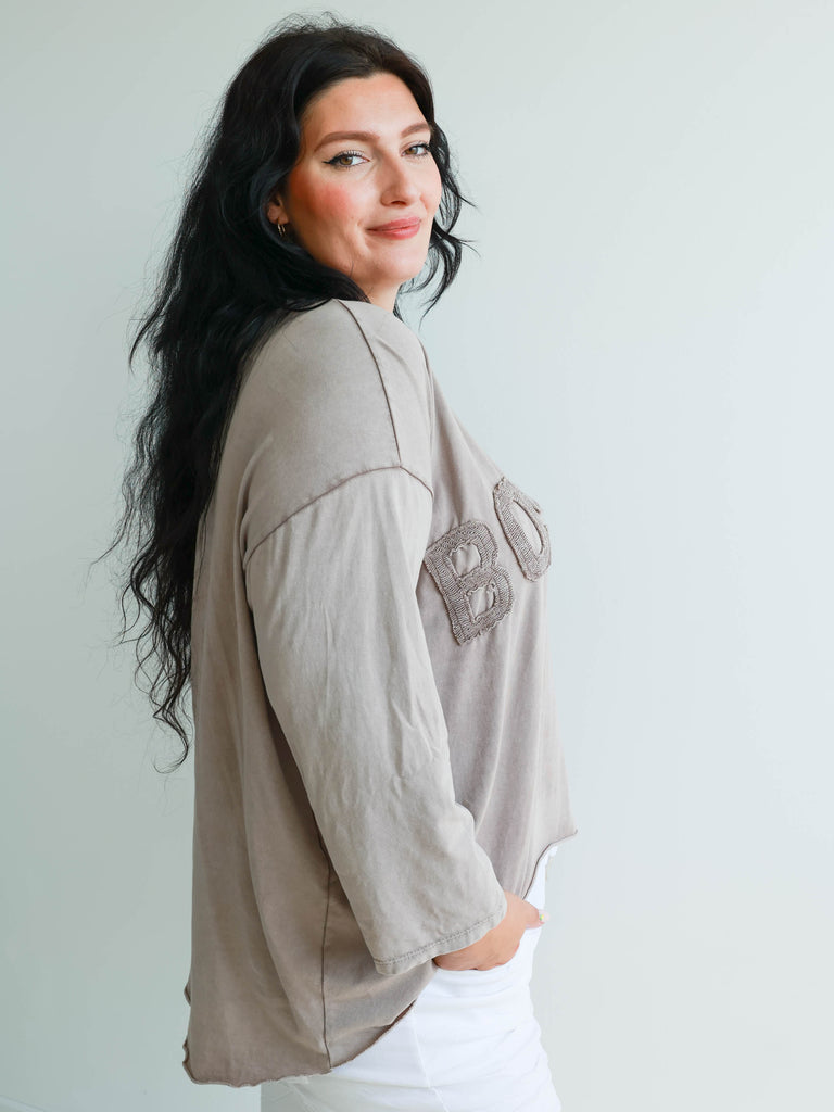 BOSTON Plus Size Longsleeve - verschiedene Farben