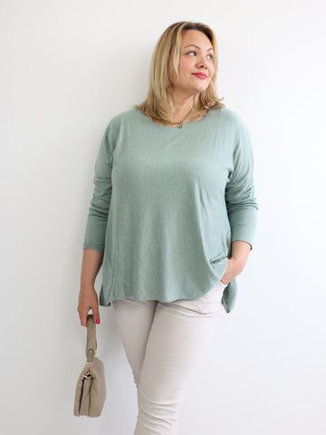 MELINA  Curvy Size Longsleeve - verschiedene Farben