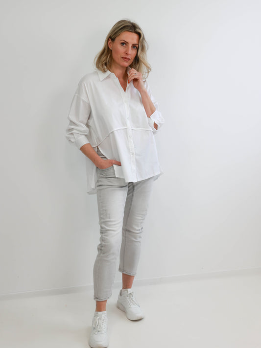 VERA Oversize Bluse - weiß