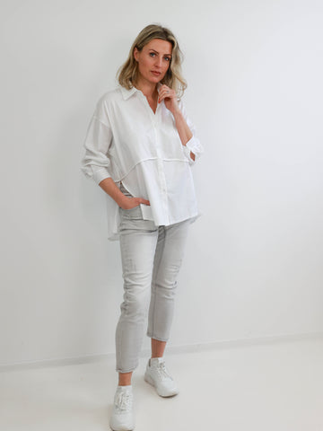 VERA Oversize Bluse - weiß