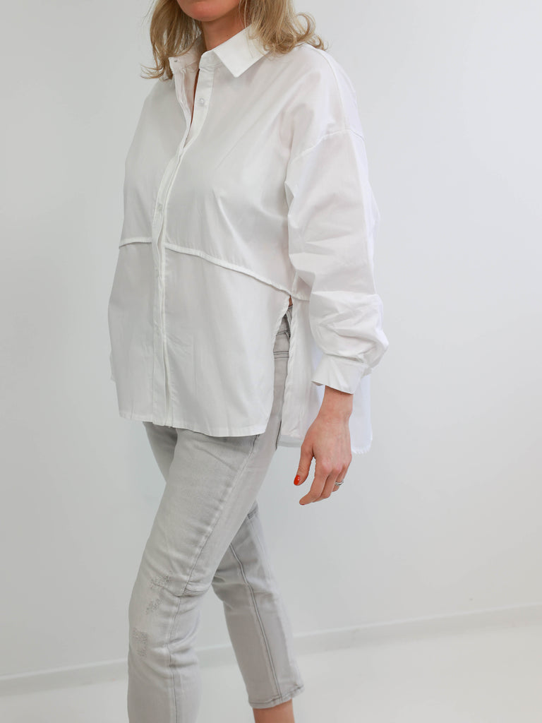 VERA Oversize Bluse - weiß
