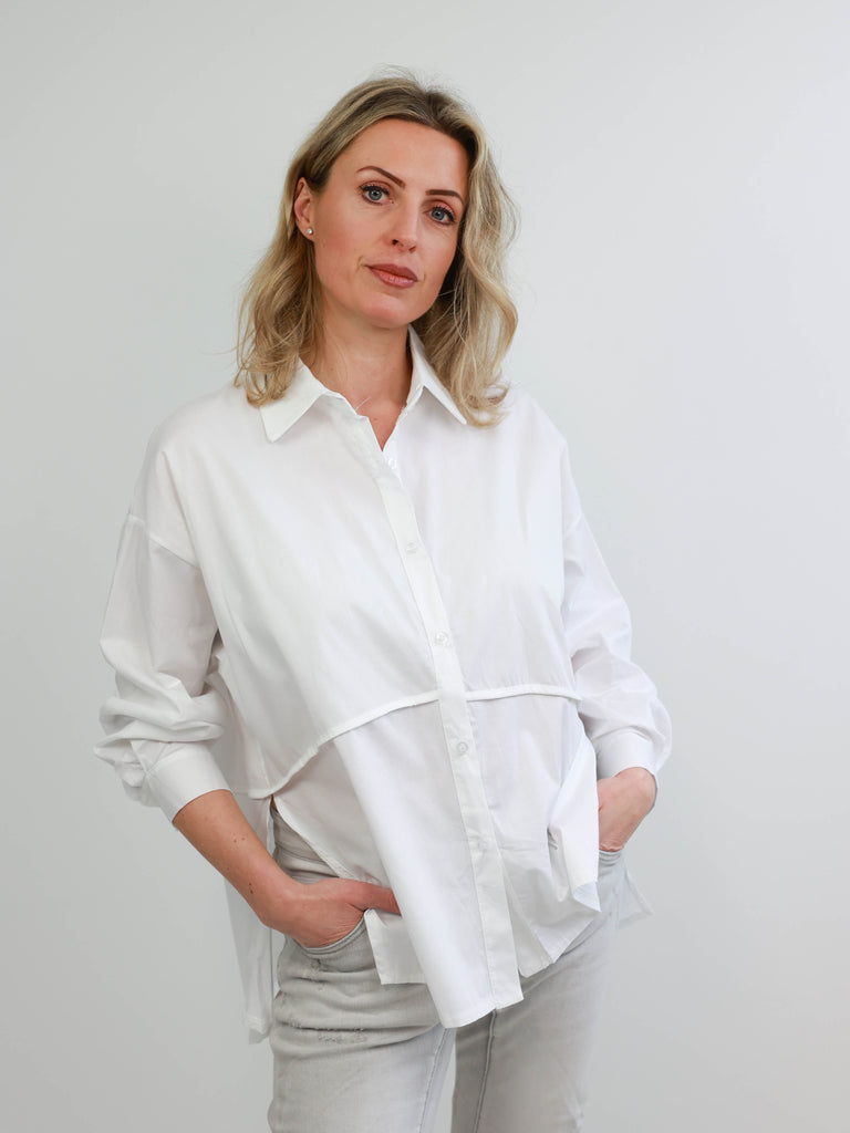 VERA Oversize Bluse - weiß