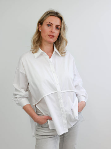 VERA Oversize Bluse - weiß
