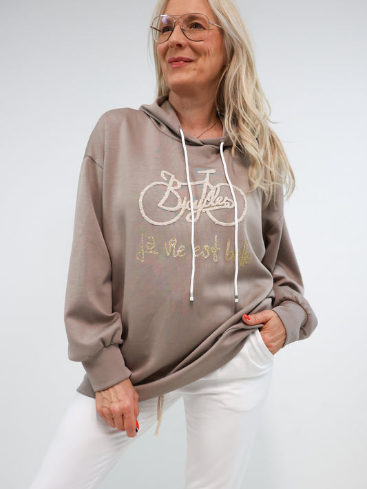 BELLE Oversize Hoodie - taupe