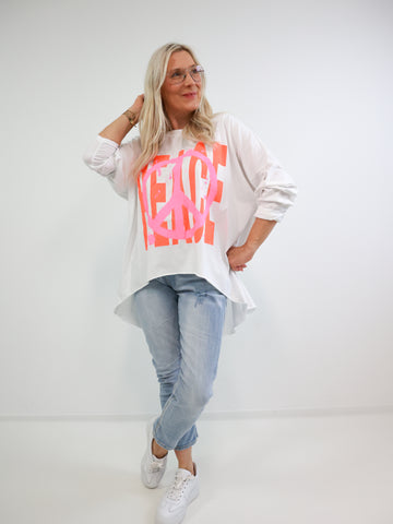 PEACE oversize Longsleeve - verschiedene Farben