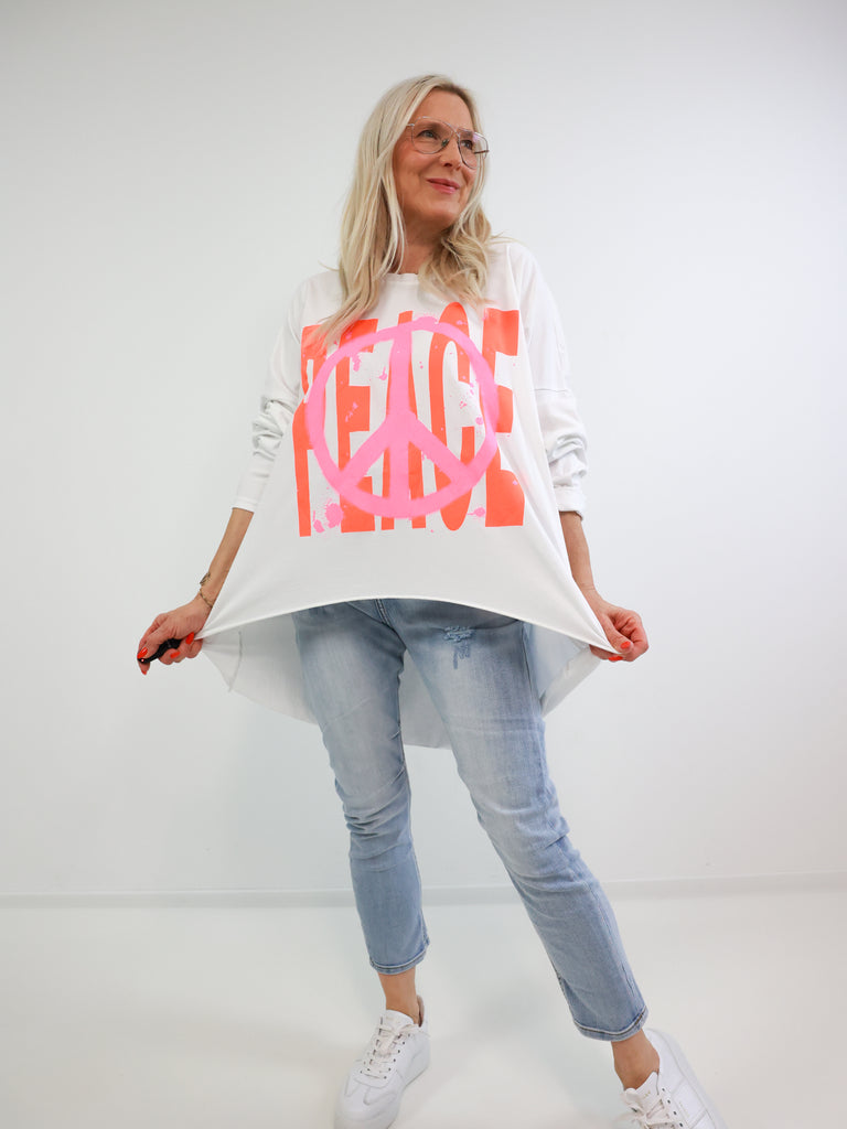 PEACE oversize Longsleeve - verschiedene Farben