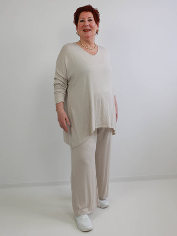 LINDA Plus Size Zweiteiler Pullover & Hose - verschiedene Farben