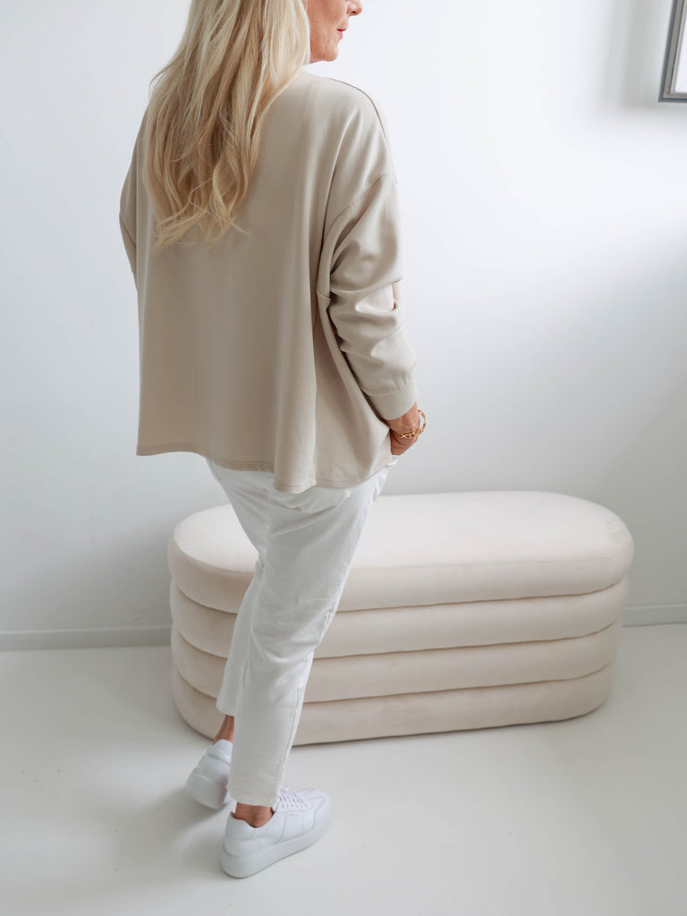 ELOISE Oversize Sweatshirt  - beige