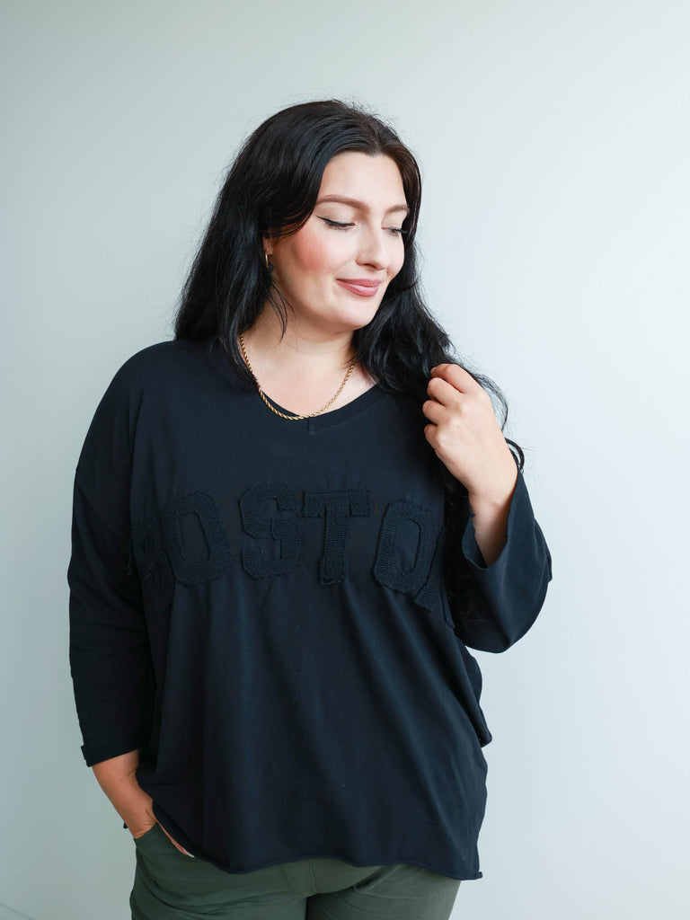 BOSTON Plus Size Longsleeve - verschiedene Farben