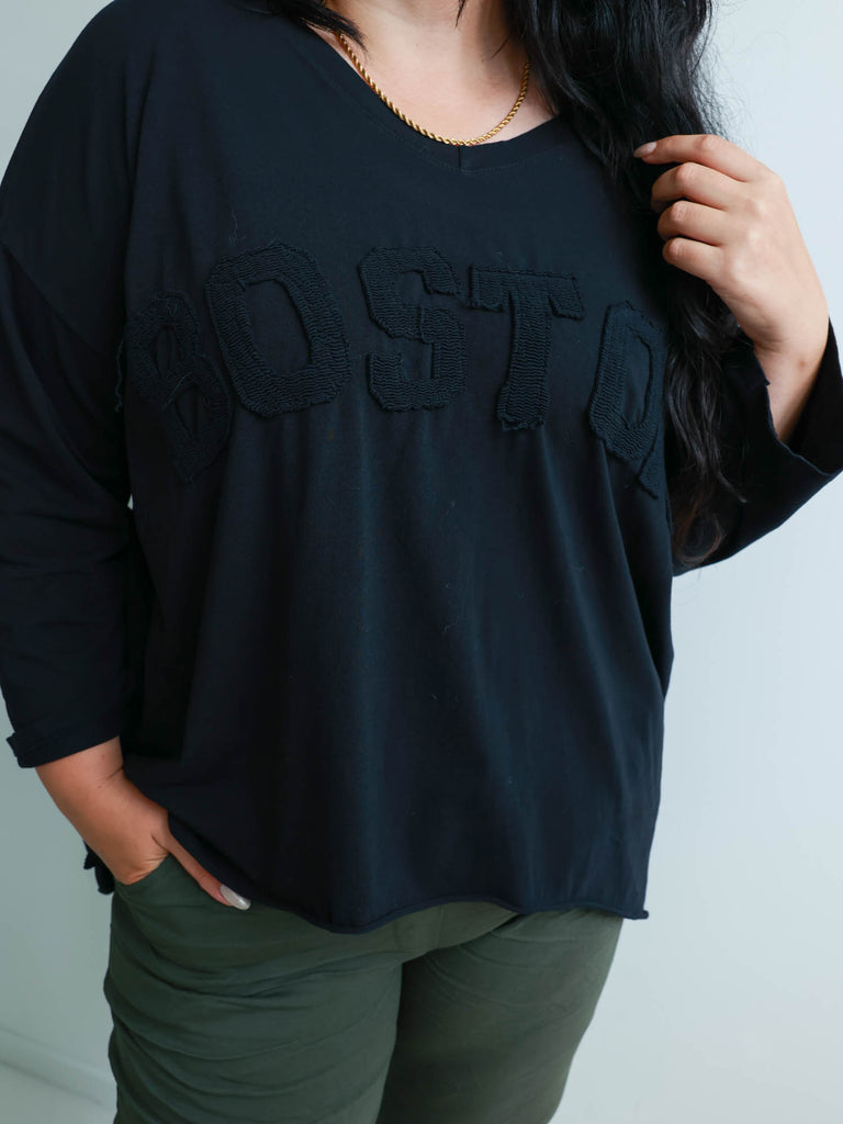 BOSTON Plus Size Longsleeve - verschiedene Farben