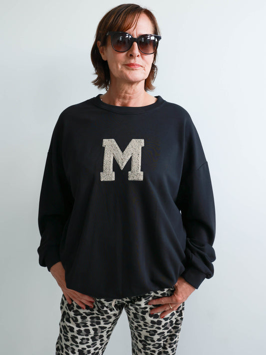 ELLA Oversize Sweatshirt  - schwarz