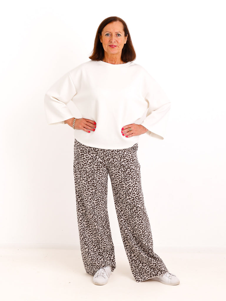 Oversize Sweatshirt NAYLIS – Kastiger Schnitt mit verkürzten Ärmeln – Gr. 36–40