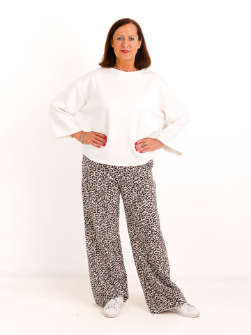 Oversize Sweatshirt NAYLIS – Kastiger Schnitt mit verkürzten Ärmeln – Gr. 36–40