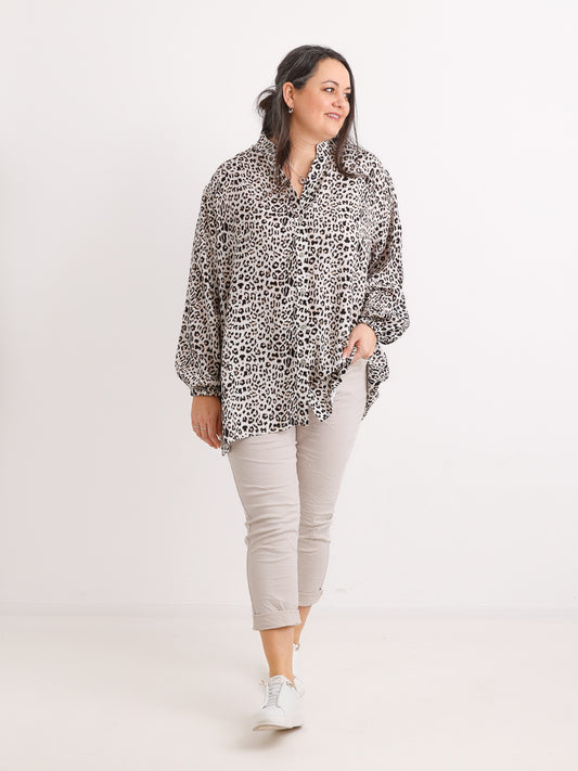 Bluse GRACE.S – Luftige Leo-Bluse aus Viskose – Gr. 42–54