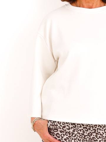 Oversize Sweatshirt NAYLIS – Kastiger Schnitt mit verkürzten Ärmeln – Gr. 36–40