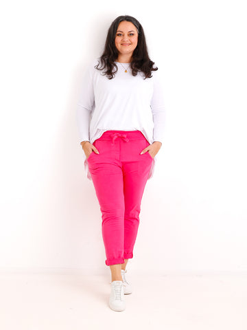 Bestseller Jersey-Hose MAX.S  – pink – Größen 34 bis 44
