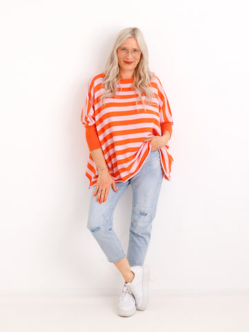 Strickpullover SIMONE.S orange One Size 38-48