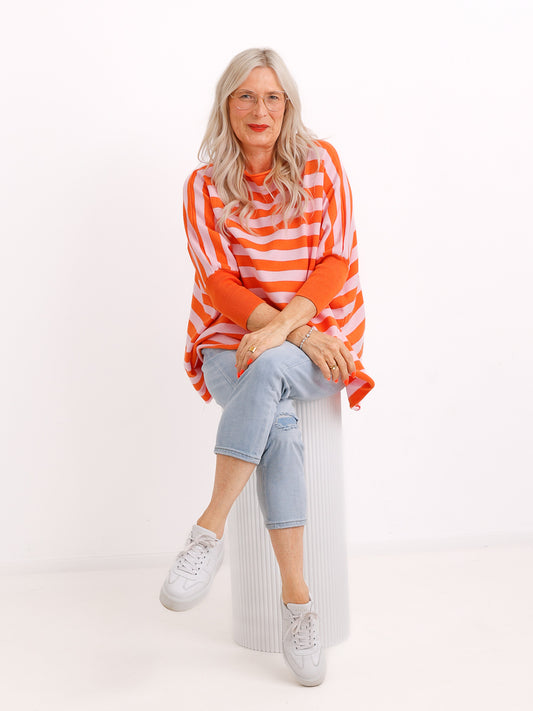 Strickpullover SIMONE.S orange One Size 38-48