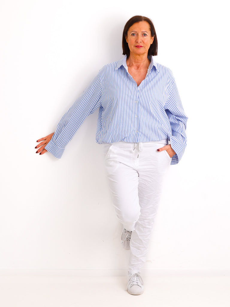 Baumwoll Ballon-Bluse FLORA – Zweilagig & Luftig – Gr. 36-42