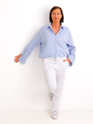 Baumwoll Ballon-Bluse FLORA – Zweilagig & Luftig – Gr. 36-42