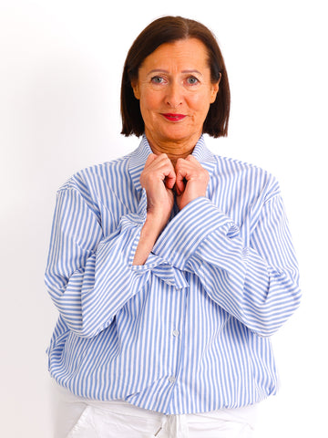 Baumwoll Ballon-Bluse FLORA – Zweilagig & Luftig – Gr. 36-42