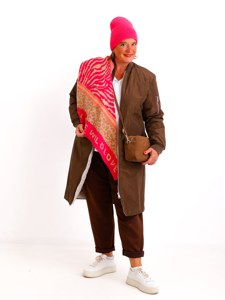 RUBY Dreiecksschal  - pink/beige/taupe/ apricot