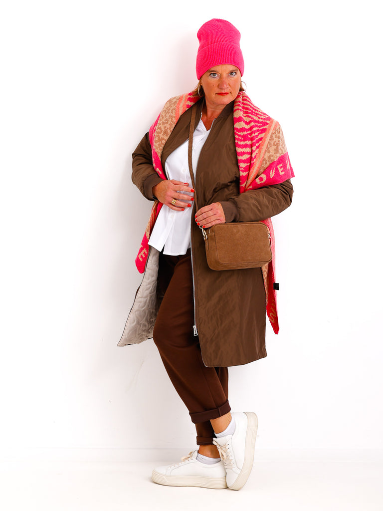 RUBY Dreiecksschal  - pink/beige/taupe/ apricot