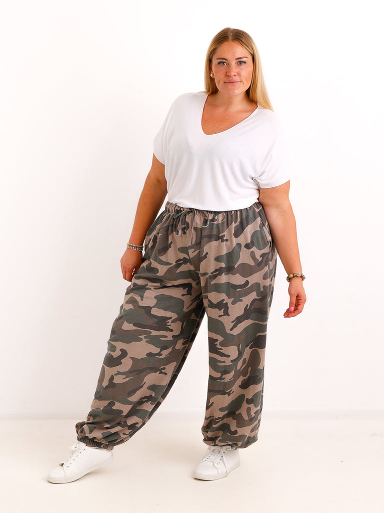 Curvy  Ballonhose SELVAN – Lässiger Schnitt mit elastischem Beinabschluss – Gr. 44–54
