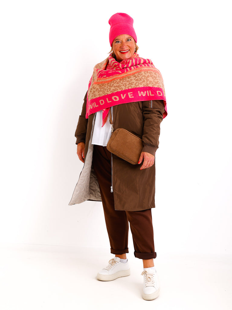 RUBY Dreiecksschal  - pink/beige/taupe/ apricot