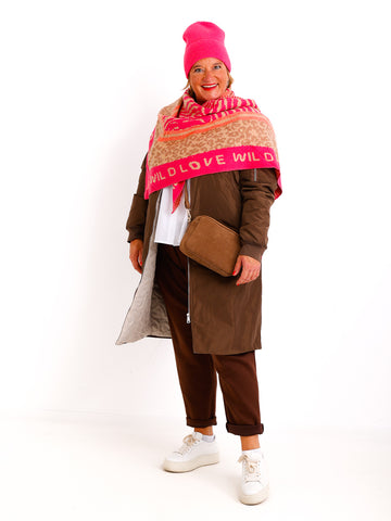 RUBY Dreiecksschal  - pink/beige/taupe/ apricot