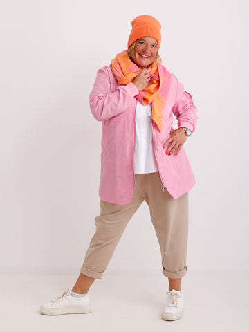 ELINA Dreiecksschal - pink/orange