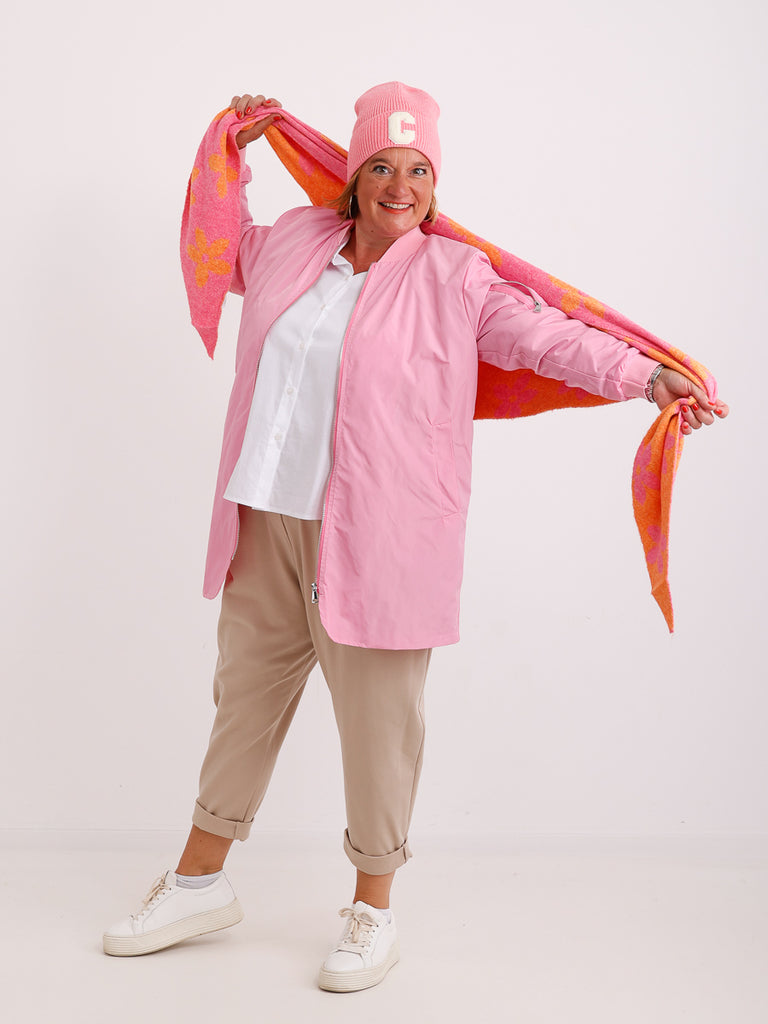 ELINA Dreiecksschal - pink/orange