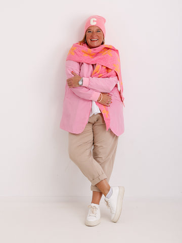 ELINA Dreiecksschal - pink/orange