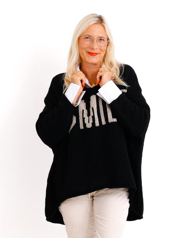 SMILE oversize Strickpullover - verschiedene Farben