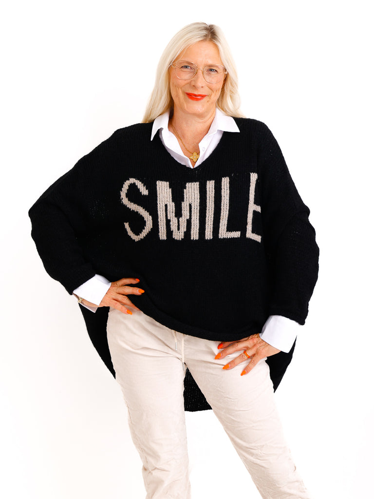 SMILE oversize Strickpullover - verschiedene Farben