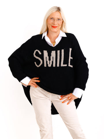 SMILE oversize Strickpullover - verschiedene Farben