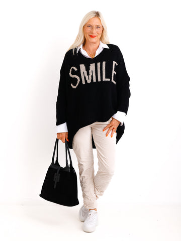 SMILE oversize Strickpullover - verschiedene Farben