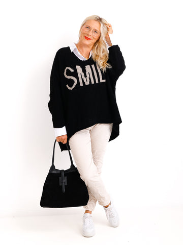SMILE oversize Strickpullover - verschiedene Farben