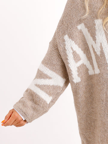 NAMASTE Oversize Strickpullover - verschiedene Farben