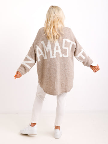 NAMASTE Oversize Strickpullover - verschiedene Farben