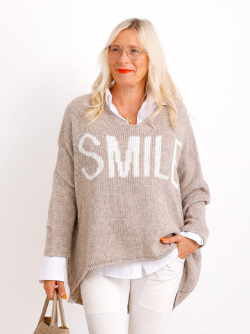 SMILE oversize Strickpullover - verschiedene Farben