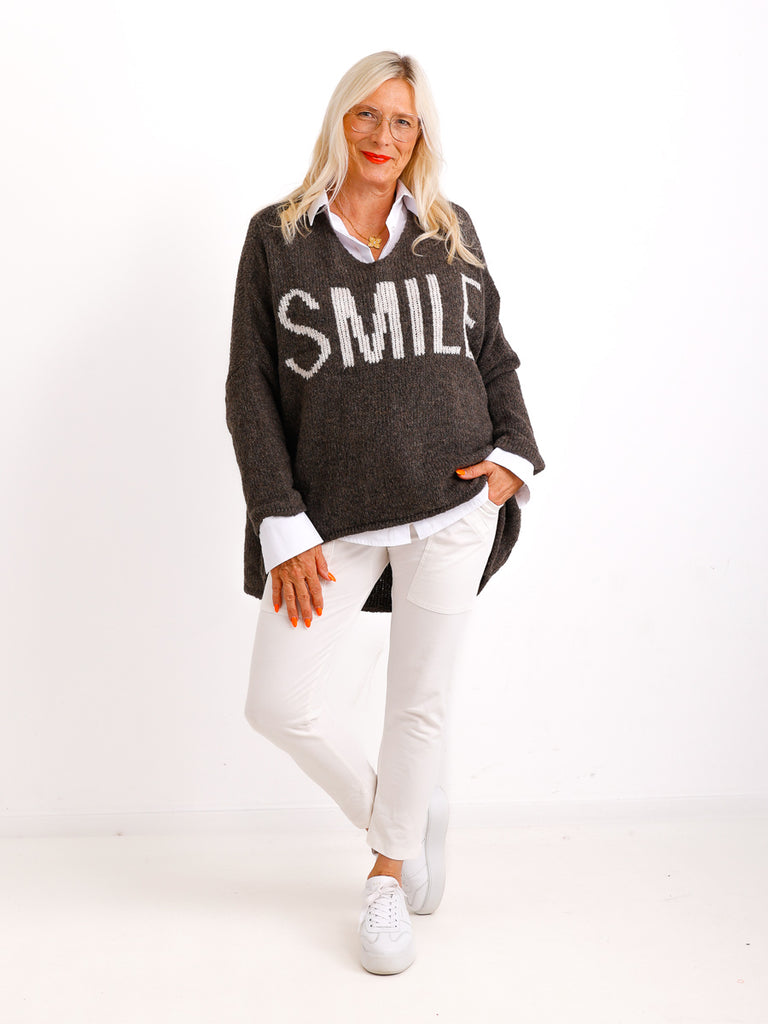 SMILE oversize Strickpullover - verschiedene Farben