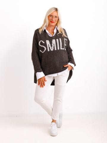 SMILE oversize Strickpullover - verschiedene Farben
