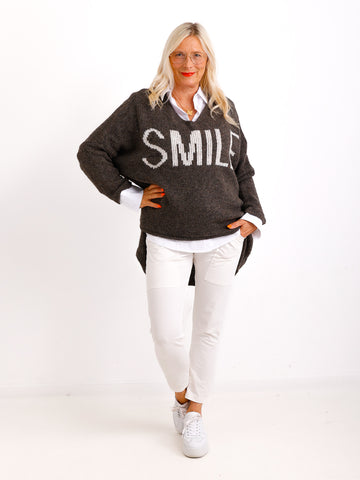 SMILE oversize Strickpullover - verschiedene Farben