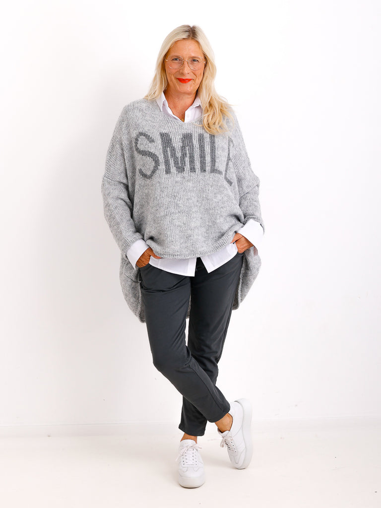 SMILE oversize Strickpullover - verschiedene Farben