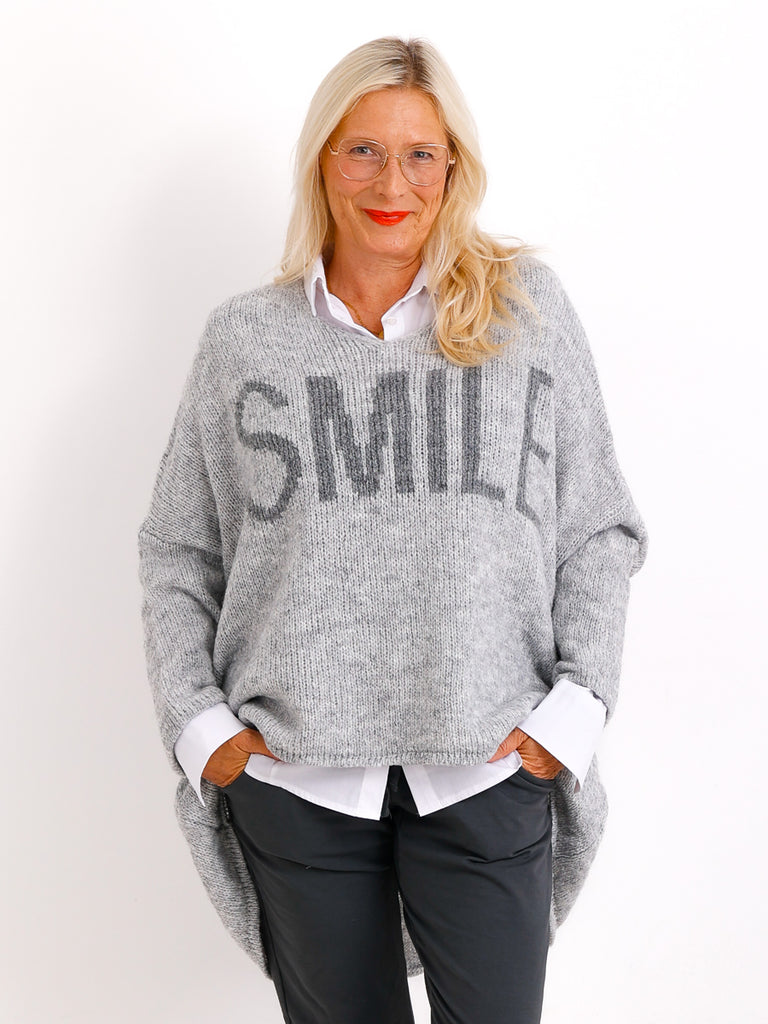 SMILE oversize Strickpullover - verschiedene Farben